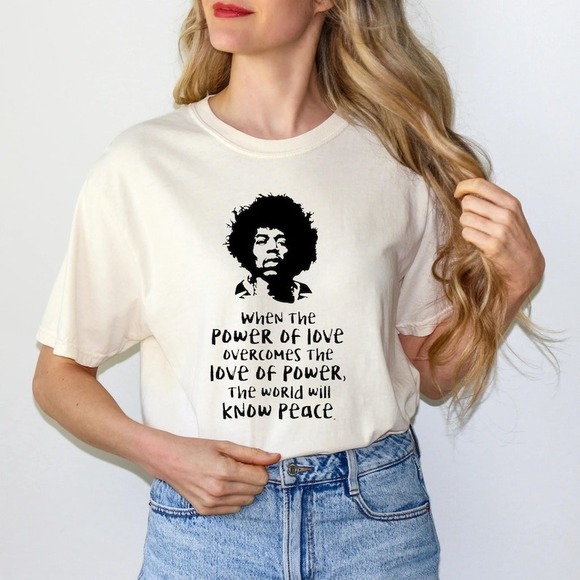 Other - Peace The Power Of Love TShirt, Retro Unisex Graphic Tee